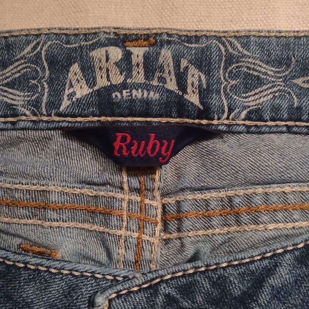 Ariat Ruby Distressed Bootcut Jeans With Eagle Pa… - image 2